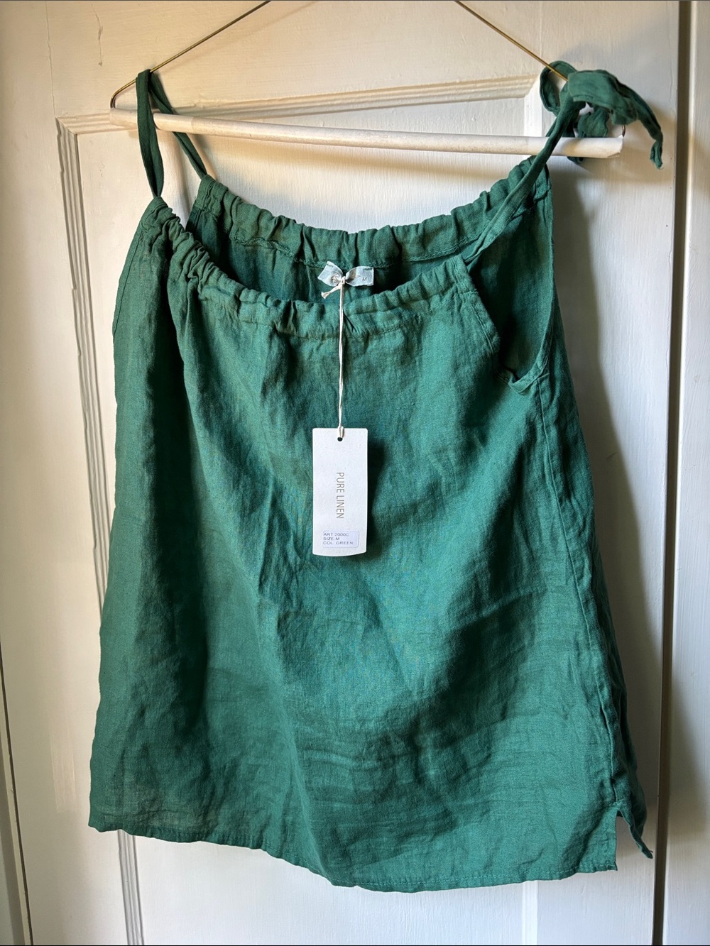 Bellambra Linen Tie-Strap Top